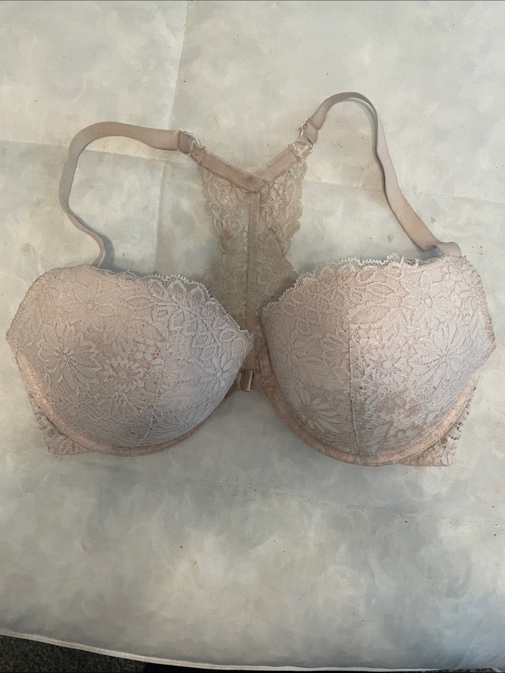 Auden Lace Push-Up Bra in Blush